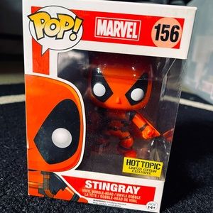Funko Pop! Marvel #156 Deadpool STINGRAY Vinyl Bobble Head Hot Topic Exclusive